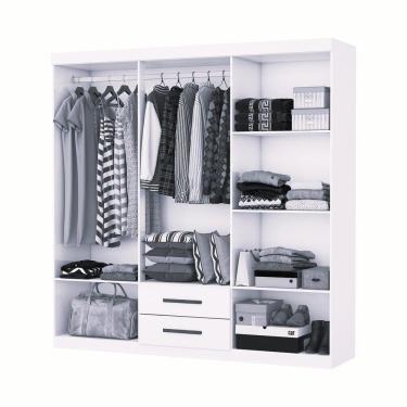 Imagem de Guarda Roupa Aries 6 Portas Sem Espelho E Sem Pe Carioca Moveis Cinamomo/neve