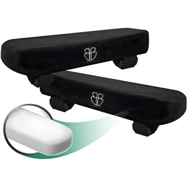 Imagem de Almofadas ergonômicas para apoio de braço para cadeira de escritório, espuma viscoelástica para escritório, capas confortáveis de descanso de braço para mesa, jogos, computador e cadeira de rodas,