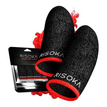 Imagem de RISOKA 10 Peças de Luvas de Dedo para Jogos - Perfeita Tela sensível ao toque Glide - Adequado para todos os jogos - Gadgets de jogos Acessórios para jogadores + Gamer - Luvas de manga de dedo