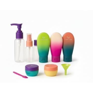 Imagem de Kit Viagem Frascos Recarregaveis Para Shampoo, Condicionador, Sabonete Liquido, Creme, Alcool Em Geral Maquiagem e Cosmeticos Em Geral, Anti Vazamento, Bagagem De Mão Padrão Anac/TSA