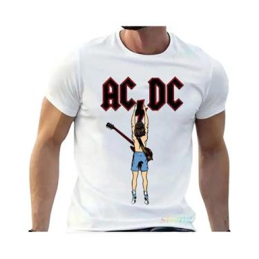 Imagem de Camiseta Masculina De Manga Curta Com Estampa Da Banda De Rock AC DC Y