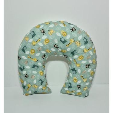 Imagem de Almofada de Amamentação Com Zíper Verde Safari Selva - POLYBABY