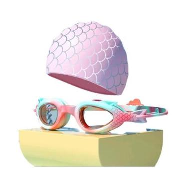Imagem de Óculos De Natação E Touca De Silicone Impermeáveis E Antiembaçantes Pa