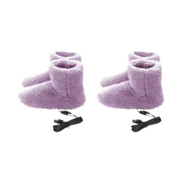 Imagem de Sapatos Elétricos Aquecidos Recarregáveis Laváveis USB Aquecedor De Pé