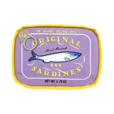 Imagem de Bolsa De Cosméticos Portátil E Fofa Em Forma De Lata De Sardinha Para 