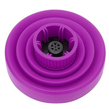 Imagem de Generic Difusor de Secador de Cabelo Dobrável Difusor de Sopro Portátil de Silicone para Cachos de Longa Duração Adequado para Secador de Cabelo de 4-5 Cm para Estilo de Encaracolado (Roxo)