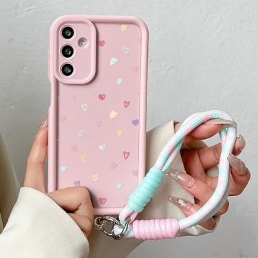 Imagem de Capa protetora de pulso em formato de coração colorido para Samsung A56 36 26 16 55 35 54 15 34 25 24 73 53 33 23 71 51 72 52 22 14 32 13, NY944, RosaSS, para A22 5G