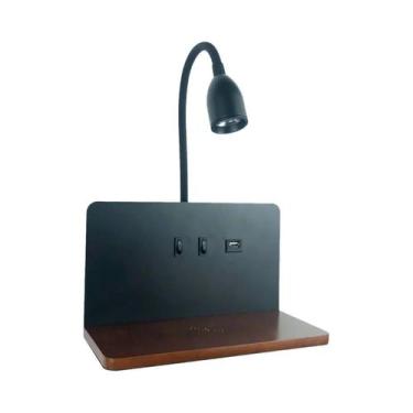 Imagem de Lâmpada De Parede LED Rotativa Com Carregamento USB, Luz Noturna Moder