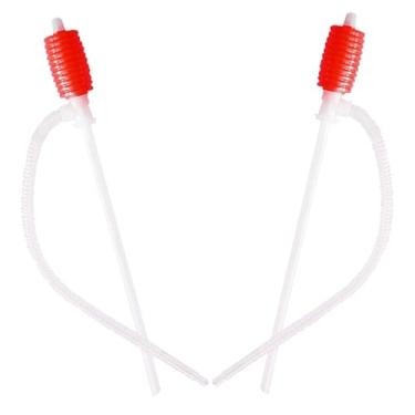 Imagem de Levemolo 2 peças de bomba manual de mangueira de sifão de gás para transferência de combustível de carro, tubo de sifão de óleo operado à mão com bomba de transferência de fluido multiuso de sucção