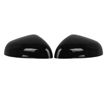 Imagem de Capa De Espelho Lateral Do Carro Padrão De Fibra De Carbono/Asa Preta Brilhante Capa De Visão Traseira Compatível Com Ford Fiesta Mk8 2018-2023(1Pair Glossy Black)