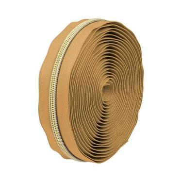 Imagem de Conjunto De Zíper De Nylon Cor Dopamina 45m Com 10 Puxadores Dentes Do