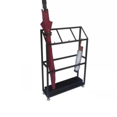 Imagem de Suporte de guarda-chuva simples para casa atrás da porta armazenamento guarda-chuva balde escola dormitório porta guarda-chuva rack econômico bases de guarda-chuva