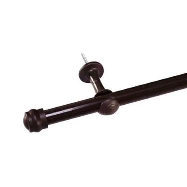 Imagem de Varão de Cortina 3,0m x 28mm Aço Reforçado (Grosso) varão para cortina 2 metros，varao para cortina 3 metros(Tabaco)