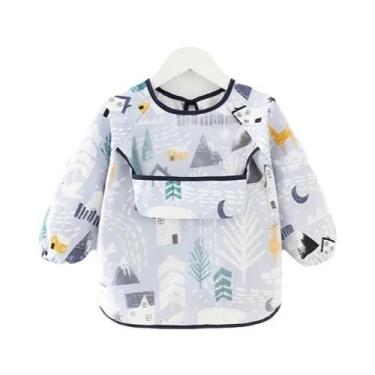 Imagem de Babadores Impermeáveis De Manga Longa Para Bebês Recém-Nascidos, Roupa