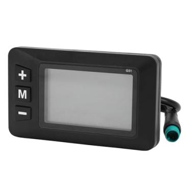 Imagem de Asixxsix Display LCD para bicicleta elétrica, painel LCD em ABS de 24V, 36V e 48V com proteção contra intempéries, velocímetro e hodômetro para scooter elétrica e modificação (G51)