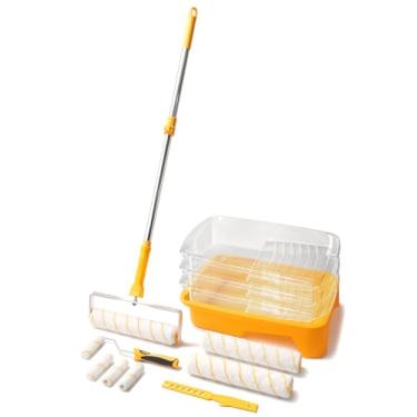 Imagem de VOOMEY Kit de rolo de tinta, bandeja de tinta de 30,5 cm, conjunto de rolos de pintura de 30,5 cm, ótimo para pintores profissionais e decoração de casa