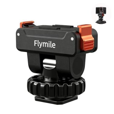 Imagem de Flymile Suporte adaptador de sapata fria Osmo 360, suporte magnético de liberação rápida para DJI Osmo Action 5 Pro/4/3, adaptador de câmera ajustável de 180° com orifício de parafuso de 0,6 cm para