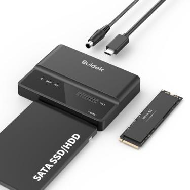 Imagem de SUIDEK Adaptador M.2 NVMe para SATA, USB Tipo-C 10Gbps para SSD Leitor de Disco Rígido Externo Ferramenta Grátis M.2 PCIe NVMe para SATA Adaptador Compatível com Chave M de Qualquer Tamanho e SSD/HDD