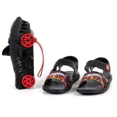 Imagem de Sandalia Menino Hot Wheels Shark Com Estojo Grendene 23058-Masculino