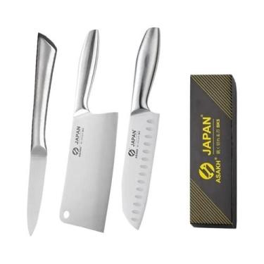 Imagem de Conjunto De Facas De Cozinha Profissionais De Aço Inoxidável De 7 Pole