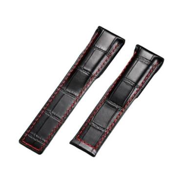 Imagem de Pulseira De Relógio Masculina Em Couro Genuíno Impermeável 20mm 22mm 2