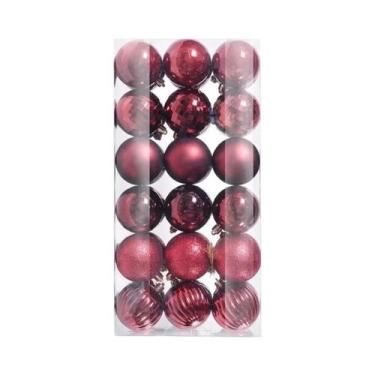 Imagem de Enfeites Para Árvore De Natal 24 36 Peças Bolas Decorativas Para Casa 