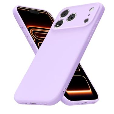 Imagem de uvcoat Capa de silicone para iPhone 17 Pro, capa fina de gel de borracha macia para mulheres e meninas, linda capa de telefone de TPU fosco com proteção total da câmera, design simples minimalista