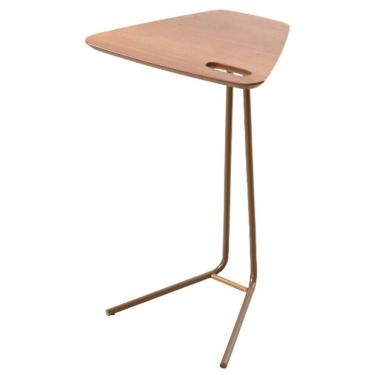 Imagem de Mesa De Apoio Flat Castanho Em Metal Café
