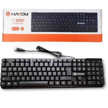 Imagem de Teclado Abnt2 Hayom Tc3207 Usb 107 Teclas Cor Preto