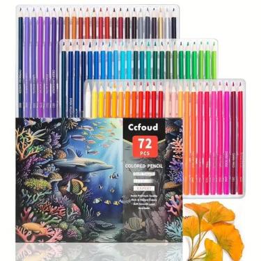 Imagem de Conjunto de lápis de cor premium de 72 cores, 32 unidades para arte co