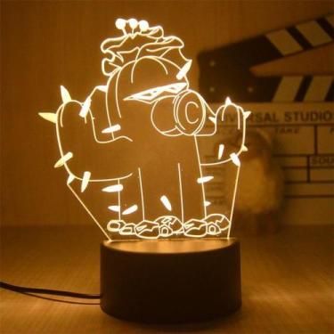 Imagem de Luz noturna Plants Vs Zombies 3D recarregável USB com base - Taiyuanke