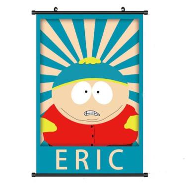 Imagem de Pintura artística de parede em tela South Park Eric Cartman Anime 60x9