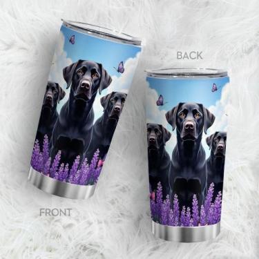 Imagem de Copo Oasisdream de aço inoxidável 600ml com estampa de cachorro