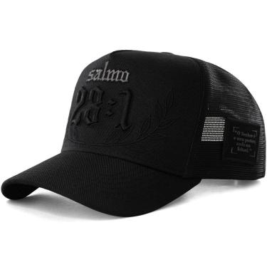 Imagem de Boné Sacudido`s Salmo 23:1 Bordado - Preto