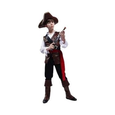 Imagem de Fantasia De Pirata Para Crianças, Menino E Menina, Fantasia De Capitão