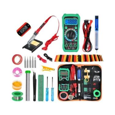 Imagem de Kit de ferro de solda de temperatura ajustável 110V 220V 80W Kit de fe