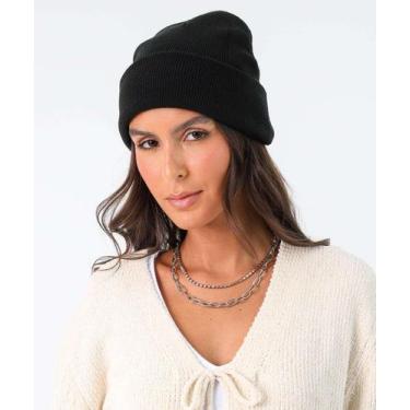 Imagem de Touca Feminina Tricô Básica Marisa Preto-56101, UN, Preto