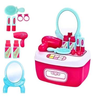 Imagem de Mini Maleta Fashion Infantil Faz De Conta Salão De Beleza