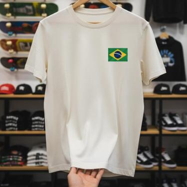 Imagem de Camiseta Masculina Bandeira Brasil Pátria Orgulho Nacional Camisa Estilo Futebol Casual-Masculino