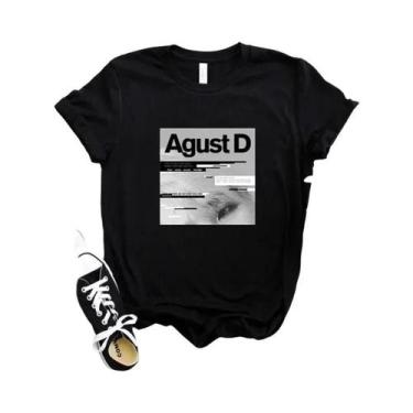 Imagem de Camiseta Feminina Coreana KPOP Agust D D-2 Álbum Yoongi Streetwear Gol