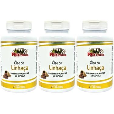 Imagem de Kit 3 Óleo De Linhaça 1400mg 360 Cápsulas - Rei Terra