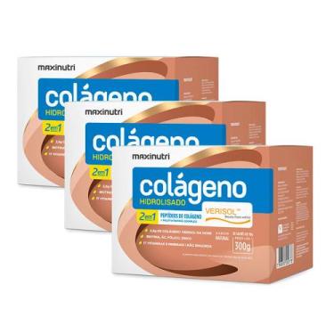 Imagem de 03 Colágeno Hidrolisado Verisol Original 30 Saches Natural - Maxinutri