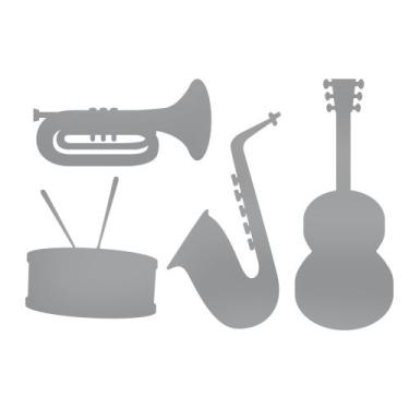 Imagem de Adesivo Vinílico Instrumentos Musicais Para Quarto e Sala _ Decoração 