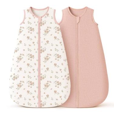 Imagem de Saco de Dormir para Bebê Konssy 0,8 TOG Kit com 2 em Algodão Musselina