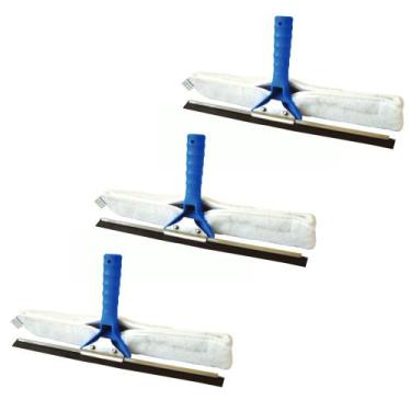 Imagem de Rodo combinado limpa vidros 45 cm 2 em 1 sem cabo com 3 peças - MVCB45