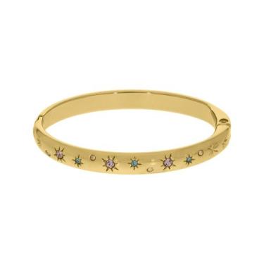 Imagem de BRACELETE  STRASS COLORIDO  - banho verniz Italiano- - Amandafolheados