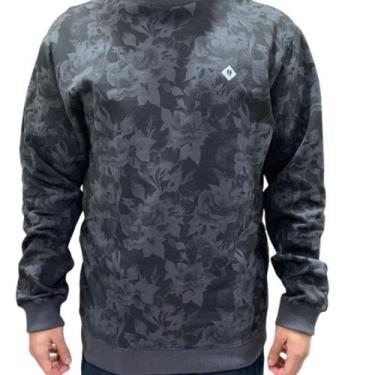 Imagem de Blusa Masculina Fatal Moletom 100% Algodão Flower 24673, GG, PRETO CIN