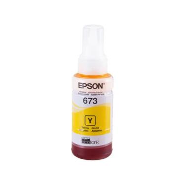 Imagem de Refil Tinta Original 673 Amarelo Para L800 805 810 850 8100 - Epson, A