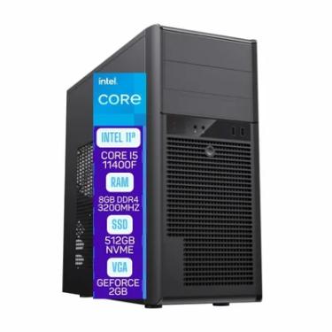 Imagem de Computador Skill Pro i5 11400f, 8GB, SSD 512gb, Geforce 2gb, WINDOWS 11   Microsoft Sp-022