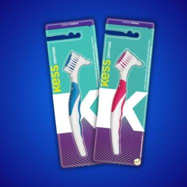 Imagem de Escova Dental Para Próteses e Dentaduras Denture  Kess